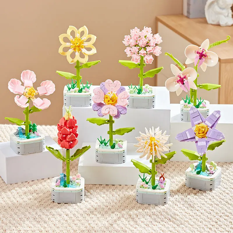 Rose Bouquet Orchid Beautiful Block Flower Succulents Potted Building Blocks Romantic Kit Assembly Building Toy girl gift
Rose Bouquet Orchid Beautiful Block Flower Succulents Potted Building Blocks Romantic Kit Assembly Building Toy girl gift