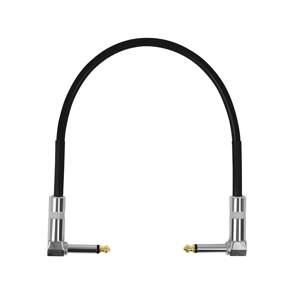 

30cm 6.35mm Guitar Effects Pedal Cable Adapter 1/4in Plug Wire Right Angle Oxygen-free Copper Wire Core Guitar Accessories