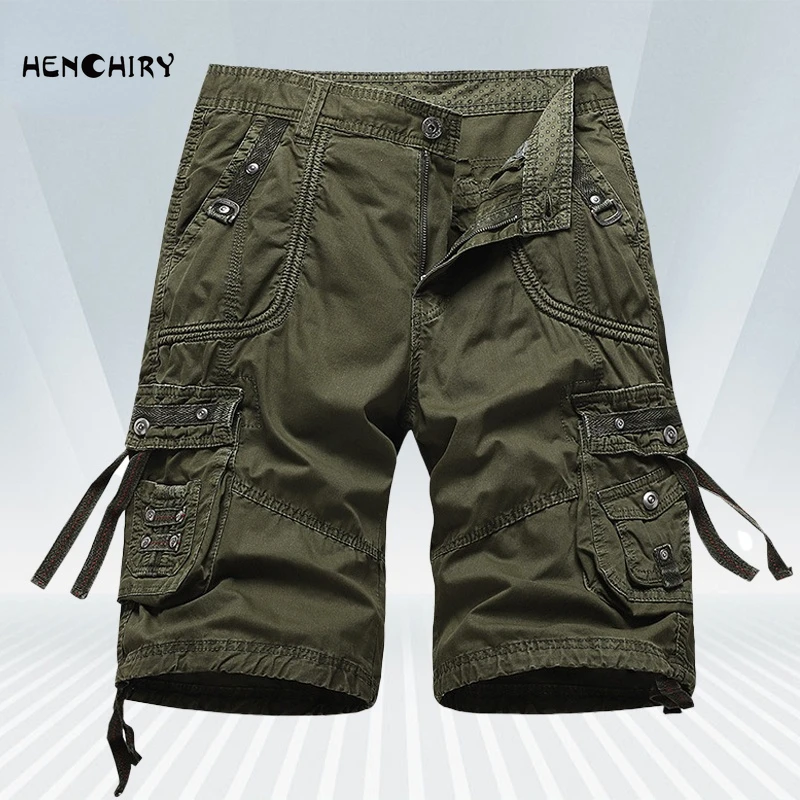 HENCHIRY New Summer Overalls Shorts Men's Military Loose Work Outdoor Hiking Overalls Men's Solid Color Big Pocket Beach Shorts
HENCHIRY New Summer Overalls Shorts Men's Military Loose Work Outdoor Hiking Overalls Men's Solid Color Big Pocket Beach Shorts