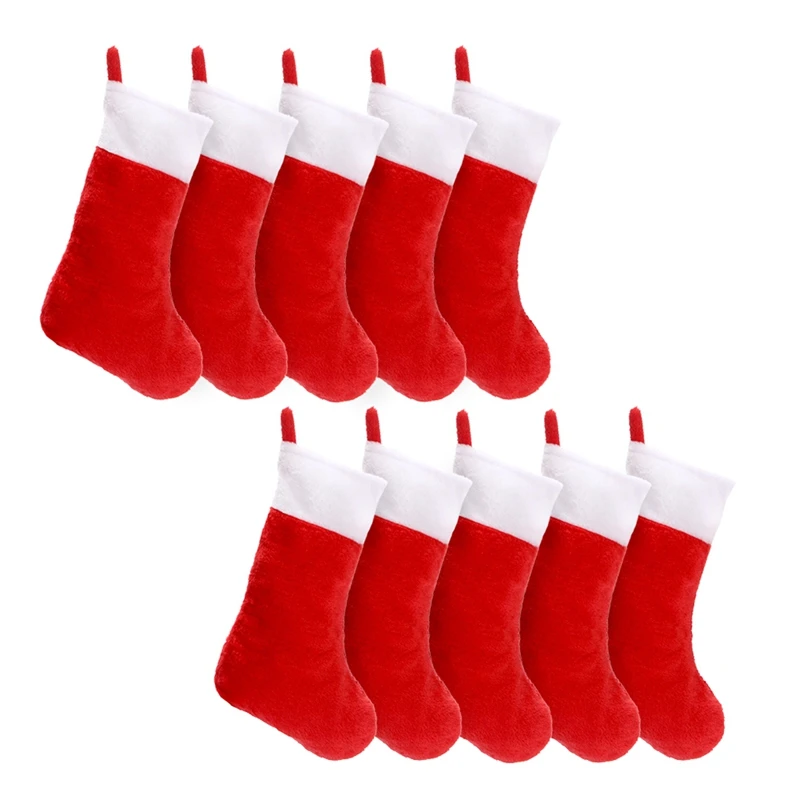 10PCS Red Felt Christmas Stockings Christmas Stockings Holder Socks Home Fireplace Gift Storage Bags For Holiday
10PCS Red Felt Christmas Stockings Christmas Stockings Holder Socks Home Fireplace Gift Storage Bags For Holiday