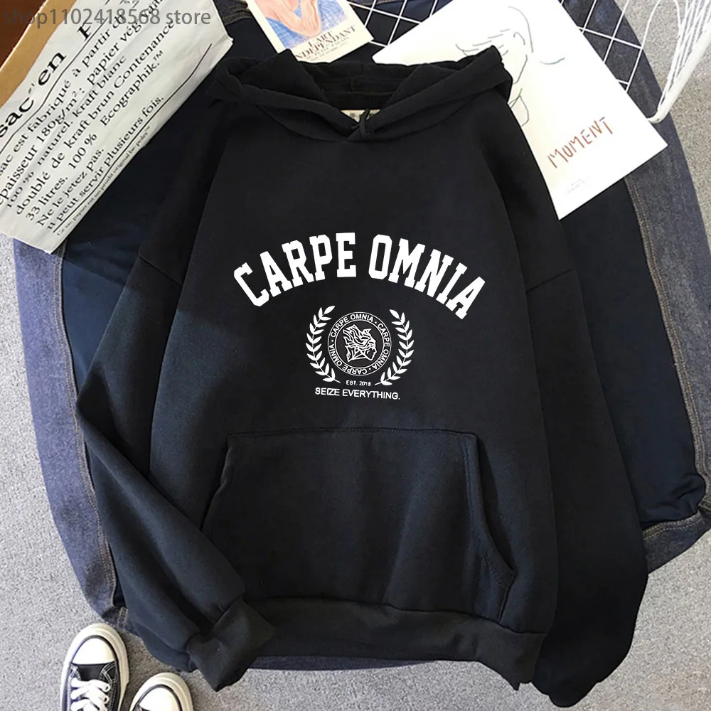The Micah Parsonss Carpe Omnia Hoodie 90s Vintage Sweatshirt Women Clothes Letter Print Pullover Fashion Tracksuit Men Sudadera
The Micah Parsonss Carpe Omnia Hoodie 90s Vintage Sweatshirt Women Clothes Letter Print Pullover Fashion Tracksuit Men Sudadera