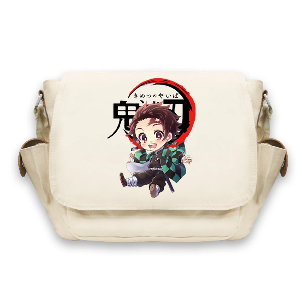 Вместительная сумка на плечо с принтом «no Yaiba», с изображением рассекающего демонов 
Вместительная сумка на плечо с принтом «no Yaiba», с изображением рассекающего демонов