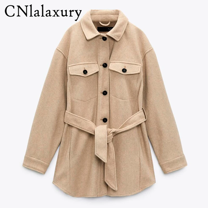 CNlalaxury New Fall Winter Women Jacket Long Sleeves Belted Warm Thicken Casual Fashion High Street Za Women Coat Outfits Tops
CNlalaxury New Fall Winter Women Jacket Long Sleeves Belted Warm Thicken Casual Fashion High Street Za Women Coat Outfits Tops