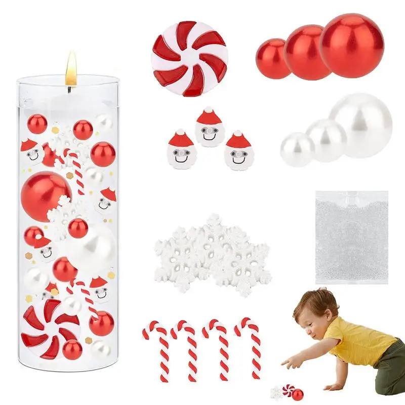 

Christmas Vase Filler Floating Pearls Beautiful Water Beads For Vases 6220 Pcs Christmas Vase Pearl Candy Hydrogel Beads For