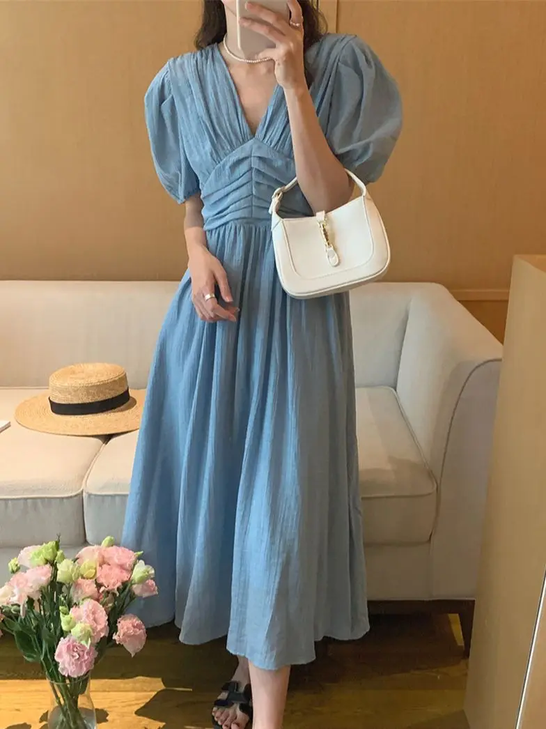 Alien Kitty Summer High Waist Long Dress Women Deep V-Neck Solid Normcore Chic Elegant 2022 New Streetwear Office Lady Casual
Alien Kitty Summer High Waist Long Dress Women Deep V-Neck Solid Normcore Chic Elegant 2022 New Streetwear Office Lady Casual