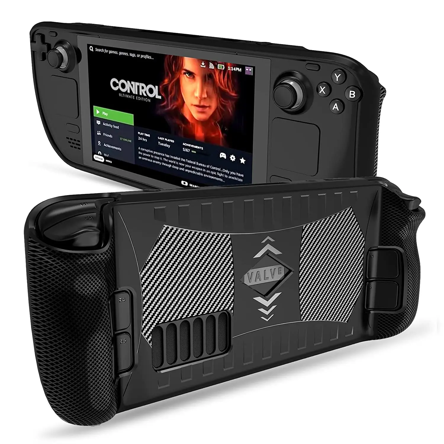 Protective Case For Steam Deck TPU Cover Shell Shock-Absorption, Non-Slip Anti-Scratch Design Skin Protector Ergonomically Grip
Protective Case For Steam Deck TPU Cover Shell Shock-Absorption, Non-Slip Anti-Scratch Design Skin Protector Ergonomically Grip