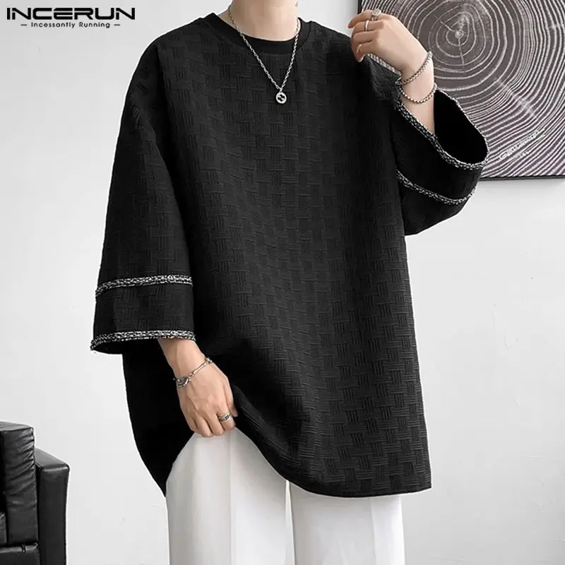 INCERUN Tops 2023 Korean Style Men's Loose Comfortable Line Patchwork T-shirts Fashion Casual Hot Selling Short Sleeved Camiseta
INCERUN Tops 2023 Korean Style Men's Loose Comfortable Line Patchwork T-shirts Fashion Casual Hot Selling Short Sleeved Camiseta