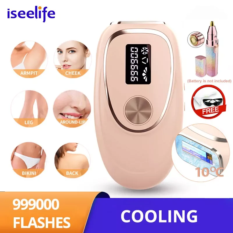

Лазерный эпилятор для женщин и мужчин, лазерное удаление волос, 999900 вспышек, устройства для домашнего использования, фотоэпилятор IPL, депиля...