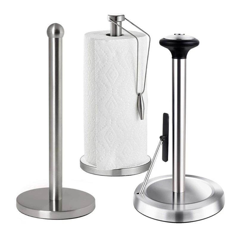 Stainless Steel Standing Paper Towel Holder Wrap Storage Rack Roll Paper Holder Stand with Spring Arm Rustproof B03E
Stainless Steel Standing Paper Towel Holder Wrap Storage Rack Roll Paper Holder Stand with Spring Arm Rustproof B03E