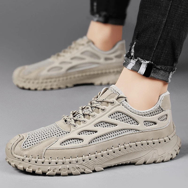 Damyuan размера плюс, Нескользящие походные туфли, летняя дышащая сетчатая обувь, уличные повседневные кроссовки для бега, Высококачественная модная мужская обувь