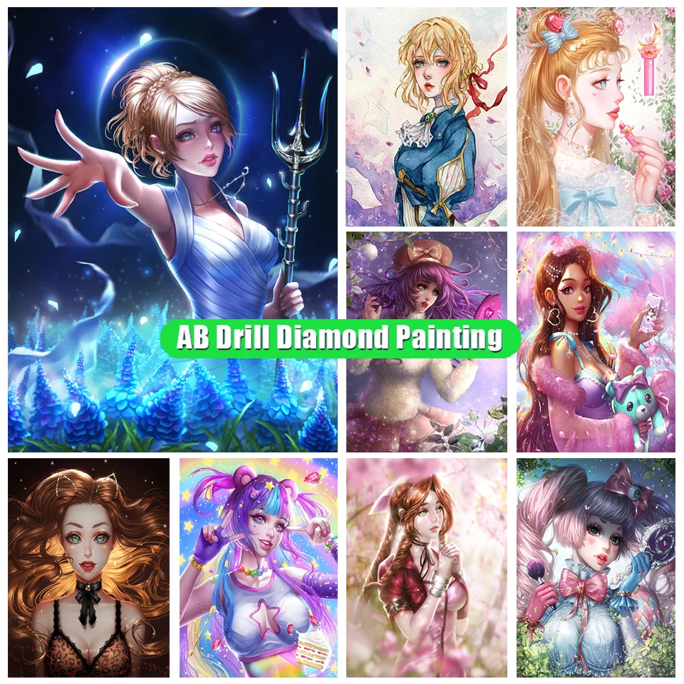 Diy Cartoon Girl Ab Drill Diamond Painting Kits Colorful Diamond Embroidery Anime Diamonds Wall Artist Handwork Home Decor Ll429
Diy Cartoon Girl Ab Drill Diamond Painting Kits Colorful Diamond Embroidery Anime Diamonds Wall Artist Handwork Home Decor Ll429