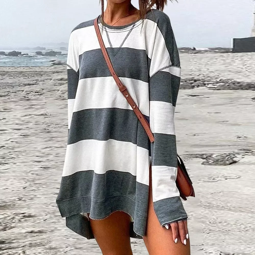 Autumn Long Sleeve Sweatshirt Ladies Striped Clothes Streetwear Women Hoodies Casual Loose Sweatshirts Pullovers
Autumn Long Sleeve Sweatshirt Ladies Striped Clothes Streetwear Women Hoodies Casual Loose Sweatshirts Pullovers