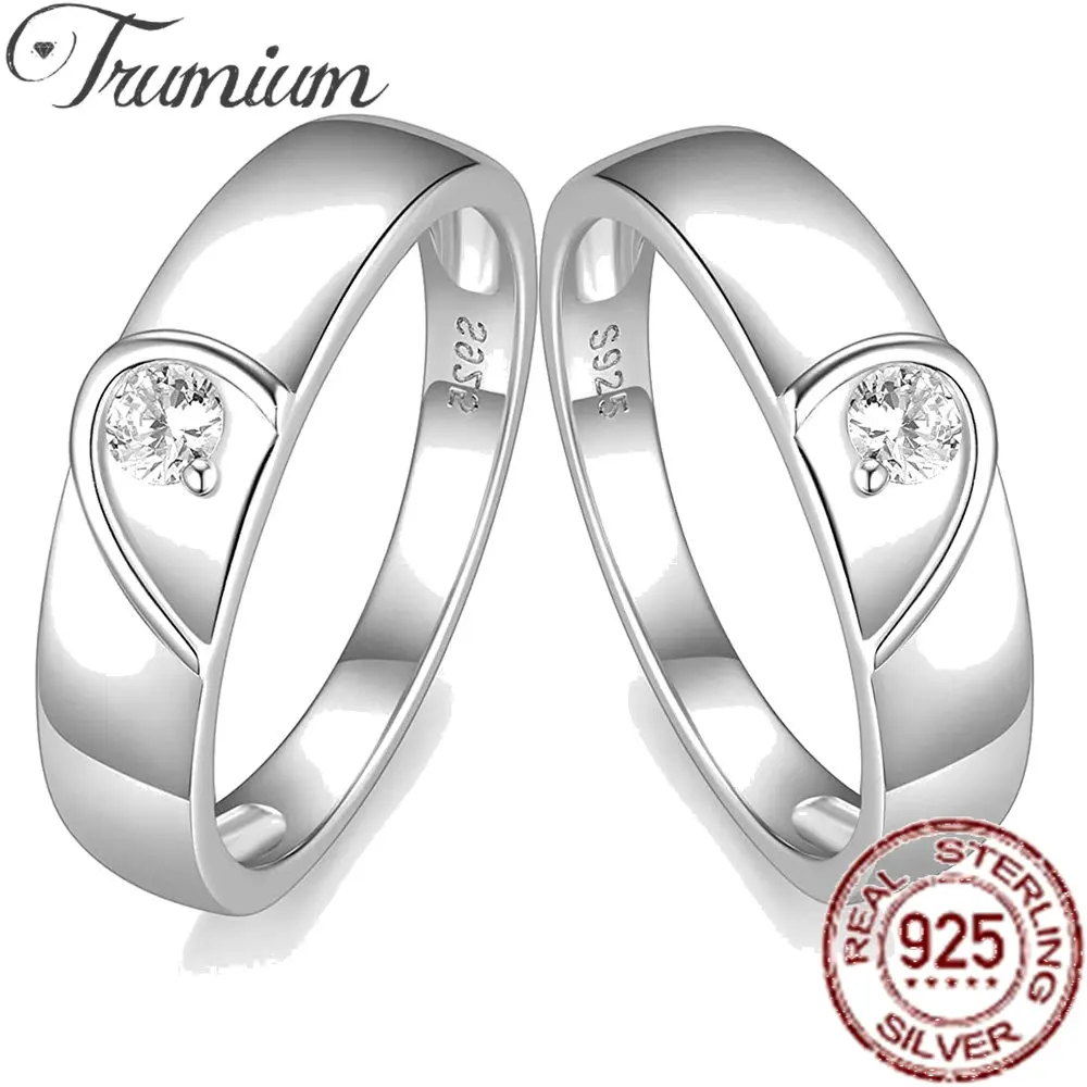 Trumium 925 Sterling Silver Wedding Band for Men Women 4mm CZ His & Hers Real Love Heart Promise Ring Eternity Engagement Rings
Trumium 925 Sterling Silver Wedding Band for Men Women 4mm CZ His & Hers Real Love Heart Promise Ring Eternity Engagement Rings
