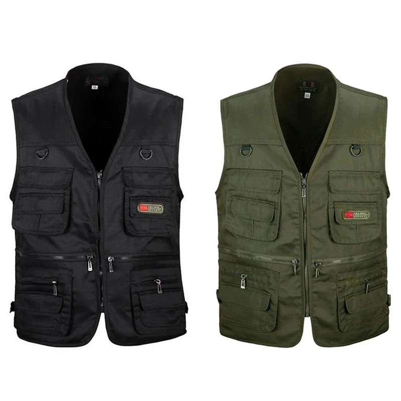 2Pcs Men's Fishing Vest with Multi-Pocket Zip for Photography / Hunting / Travel Outdoor Sport XXL Black & Green Army
2Pcs Men's Fishing Vest with Multi-Pocket Zip for Photography / Hunting / Travel Outdoor Sport XXL Black & Green Army