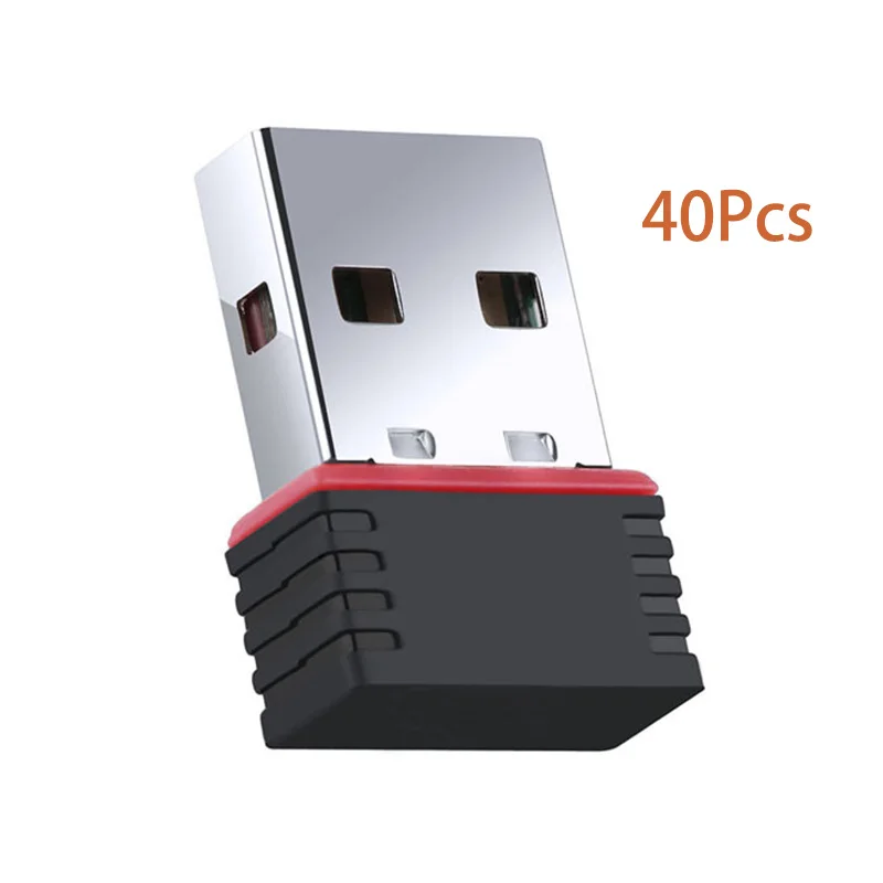 40 Pcs USB2.0 WiFi Wireless 150M Network Cards 802.11b/g/n LAN Adapter Mini Wi Fi Dongle for Laptop PC MT-7601/ RTL8188
40 Pcs USB2.0 WiFi Wireless 150M Network Cards 802.11b/g/n LAN Adapter Mini Wi Fi Dongle for Laptop PC MT-7601/ RTL8188