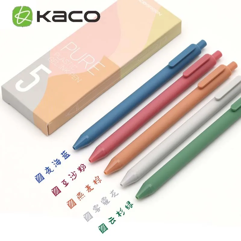 Youpin KACO Sign Pen Gel Pen 0.5mm Refill Smooth Ink Writing Durable Signing Pen 5 Colors Vintage Color Macarons Pens Gift Set
Youpin KACO Sign Pen Gel Pen 0.5mm Refill Smooth Ink Writing Durable Signing Pen 5 Colors Vintage Color Macarons Pens Gift Set