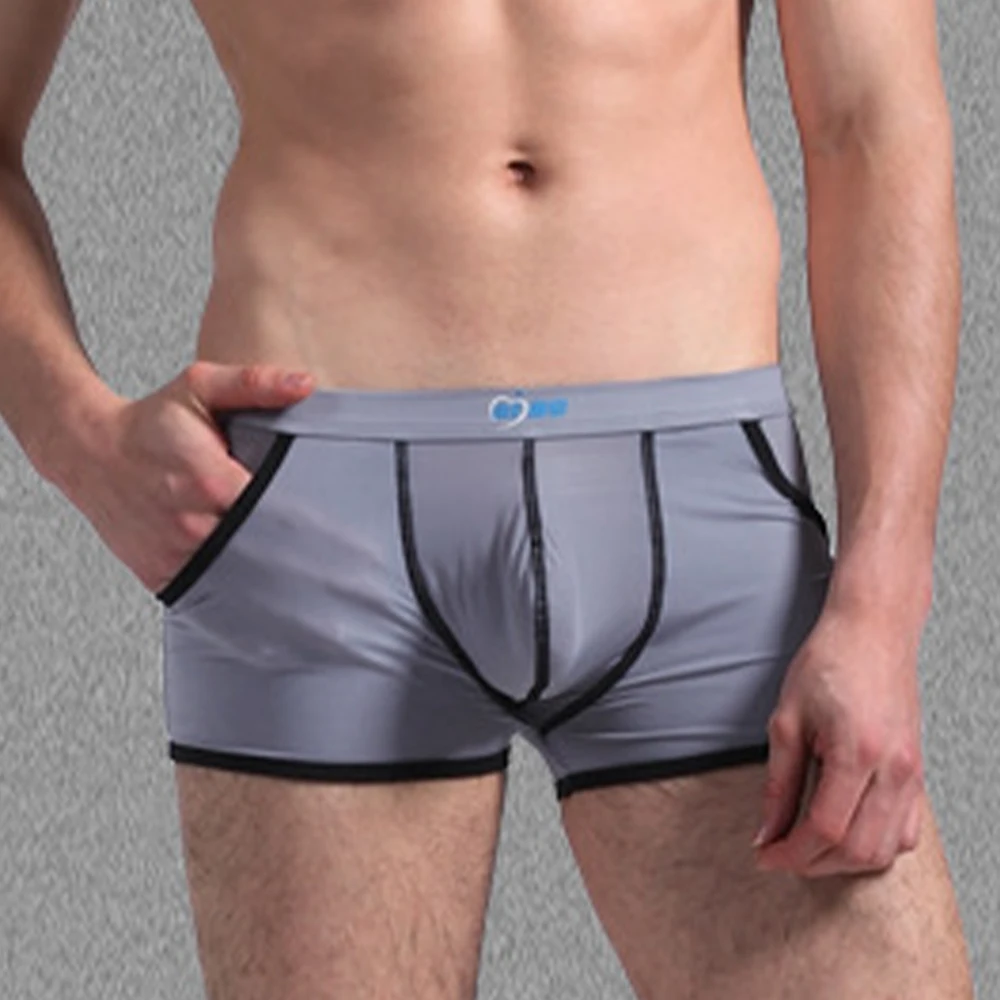 Pocket Boxer Shorts Men Sexy Underwear Ice Silk Underpants Breathable Trunks Boxers Briefs U Convex Big Pouch Knickers
Pocket Boxer Shorts Men Sexy Underwear Ice Silk Underpants Breathable Trunks Boxers Briefs U Convex Big Pouch Knickers