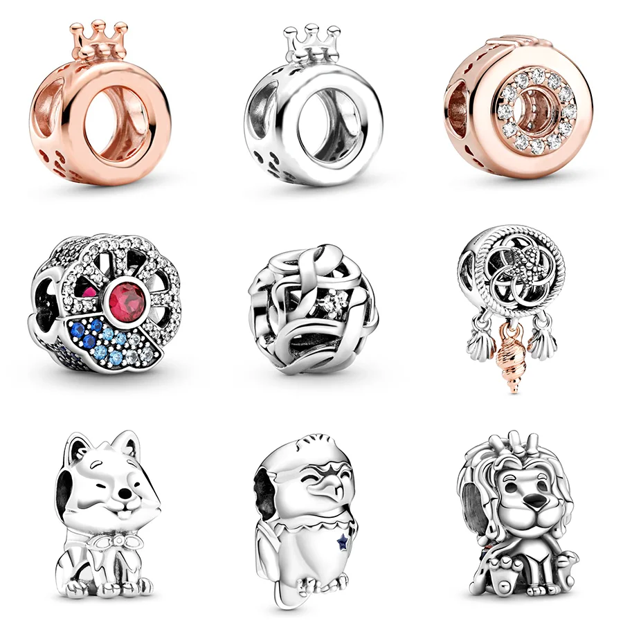 925 Sterling Silver Beads Rose Gold Princess Crown Diy Lion Bird Dog Bead For Original Pandora Women Bracelets & Bangles Jewelry
925 Sterling Silver Beads Rose Gold Princess Crown Diy Lion Bird Dog Bead For Original Pandora Women Bracelets & Bangles Jewelry