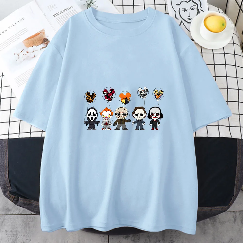 Horror Friends T-shirt Aesthetic Shirts for Women Printed Cartoon Ghosts Graphic Tee Clothing Female Summer Tops Original Blouse
Horror Friends T-shirt Aesthetic Shirts for Women Printed Cartoon Ghosts Graphic Tee Clothing Female Summer Tops Original Blouse
