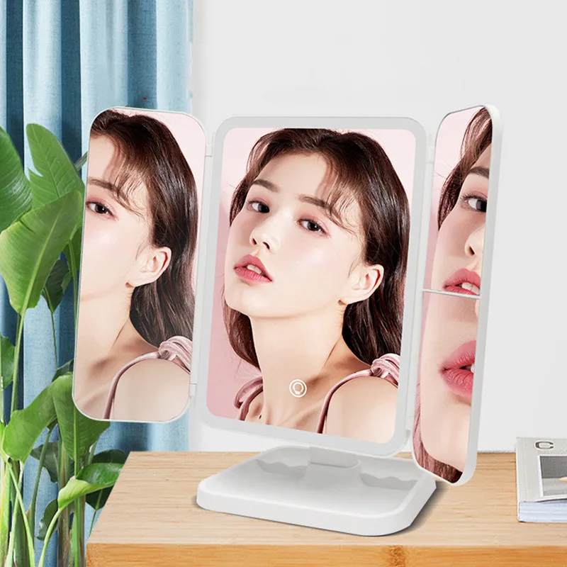 Makeup Folding Mirror With Smart Touch Screen - 52 Bright Led Lights Portable Trifold Mirror Magnifications With Makeup Smart
Makeup Folding Mirror With Smart Touch Screen - 52 Bright Led Lights Portable Trifold Mirror Magnifications With Makeup Smart