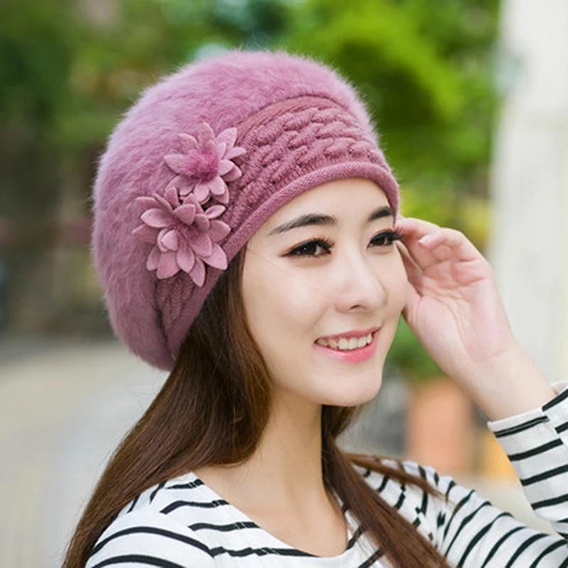 Floral Patchwork Elegant Ladies Knitted Hats Cap Autumn Winter Solid Color Female Fashion Skullies Beret Hat
Floral Patchwork Elegant Ladies Knitted Hats Cap Autumn Winter Solid Color Female Fashion Skullies Beret Hat