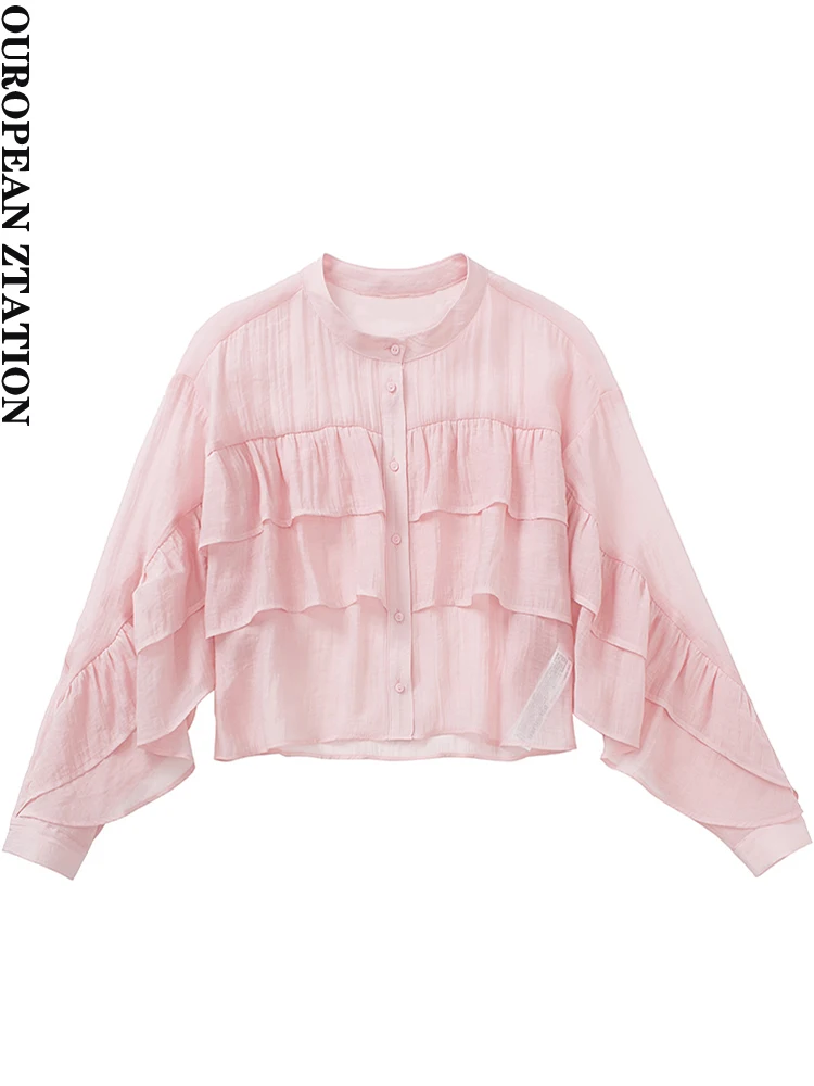 Women 2022 fashion new with ruffles loose blouses vintage long sleeve button-up female shirts blusas chic tops
Women 2022 fashion new with ruffles loose blouses vintage long sleeve button-up female shirts blusas chic tops