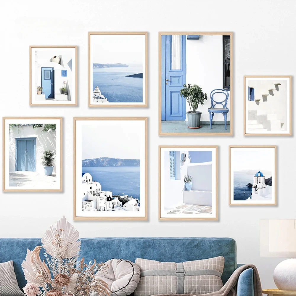 Greece Santorini Art Poster Print Mediterranean Wall Mural Modern Landspace Canvas Painting Travel Cover Living Room Home Decor
Greece Santorini Art Poster Print Mediterranean Wall Mural Modern Landspace Canvas Painting Travel Cover Living Room Home Decor