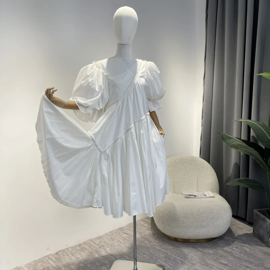 New 2022 Summer Hot Sales Dating Casual White Short Puff Sleeve Irregular Midi Dress Ladies Daily Clothes
New 2022 Summer Hot Sales Dating Casual White Short Puff Sleeve Irregular Midi Dress Ladies Daily Clothes