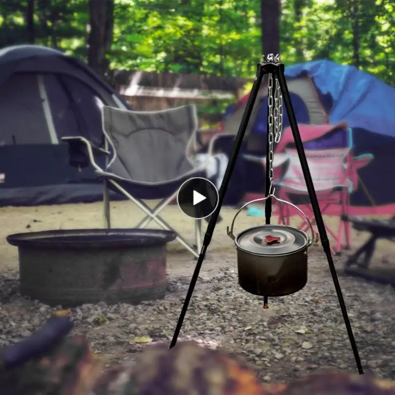 Cooker Hook Aluminum Alloy Heavy Duty Steel Camping Tripod Sturdy Lead Free Height Adjustment Campfire Tripod Black
Cooker Hook Aluminum Alloy Heavy Duty Steel Camping Tripod Sturdy Lead Free Height Adjustment Campfire Tripod Black