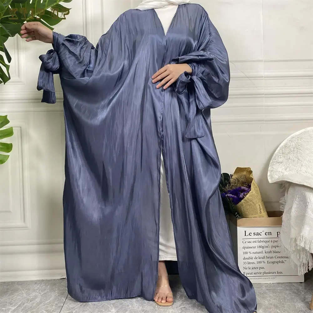 Ramadan Dubai Middle East Saudi Arabia New Muslim Fashion Islamic Arab Shiny Silk Tie Sleeve Cardigan Gown Caftan Marocain Abaya
Ramadan Dubai Middle East Saudi Arabia New Muslim Fashion Islamic Arab Shiny Silk Tie Sleeve Cardigan Gown Caftan Marocain Abaya
