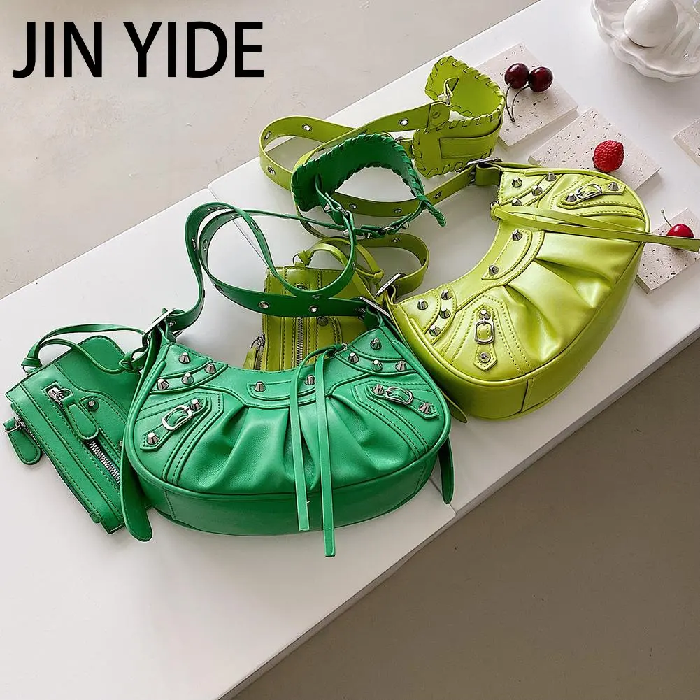 Women PU Leather Rivet Studded Shoulder Bag Designer Summer Trend Crossbody Bag New Fashion Exquisite Lady Zipper Messenger Bags
Women PU Leather Rivet Studded Shoulder Bag Designer Summer Trend Crossbody Bag New Fashion Exquisite Lady Zipper Messenger Bags