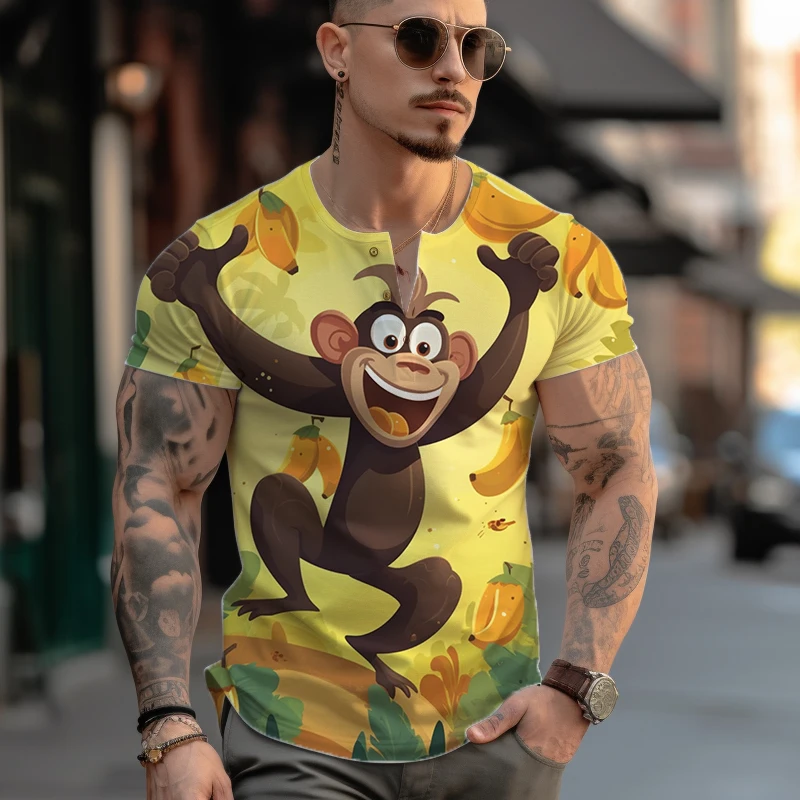 Футболка с забавной 3D печатью обезьяны, Мужская Уличная футболка, модная футболка с коротким рукавом, летняя простая повседневная футболка
Футболка с забавной 3D печатью обезьяны, Мужская Уличная футболка, модная футболка с коротким рукавом, летняя простая повседневная футболка