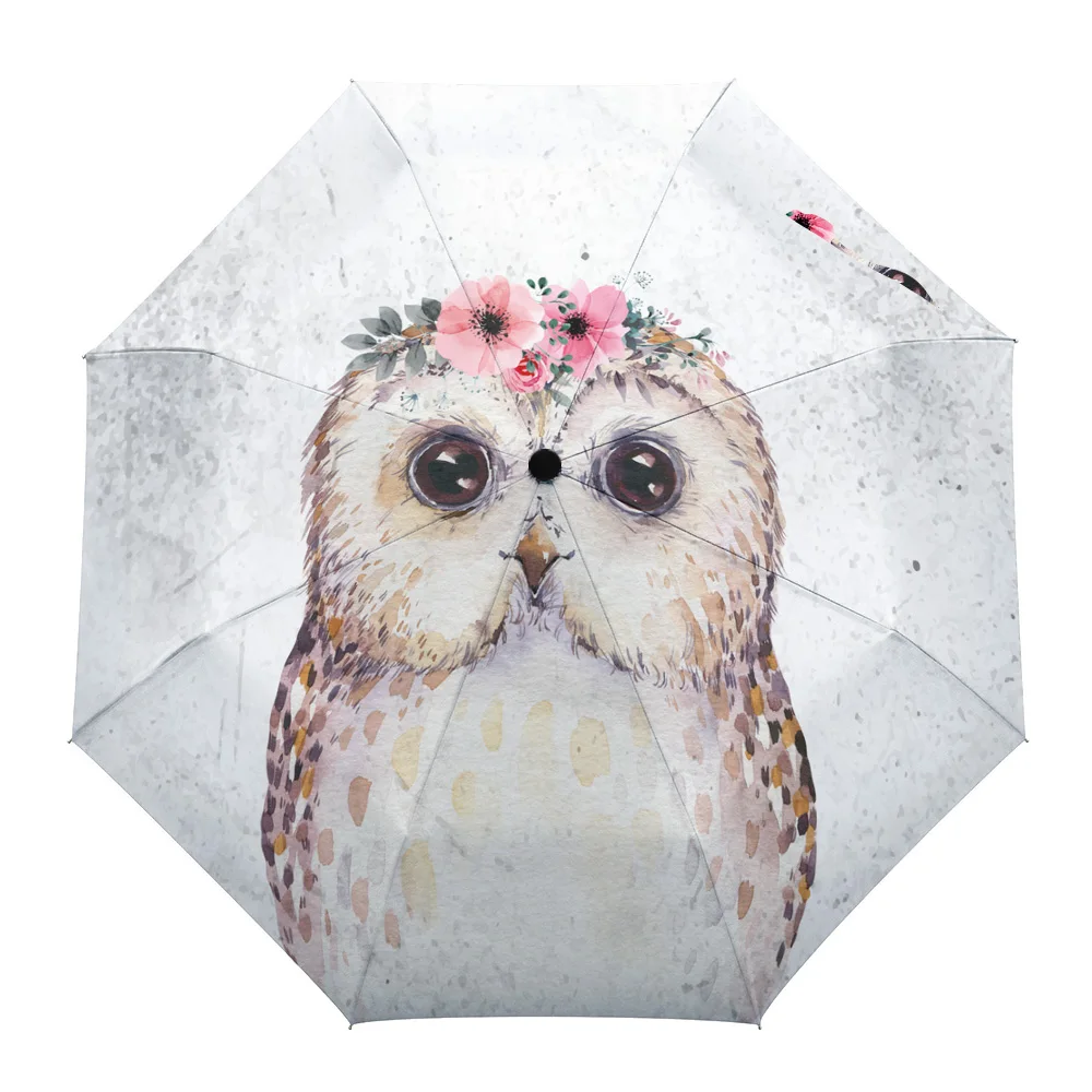 Owl Watercolor Animal With Flowers Creative Umbrella Rain Women Automatic Three Folding Umbrellas Windproof Parasol Parapluie
Owl Watercolor Animal With Flowers Creative Umbrella Rain Women Automatic Three Folding Umbrellas Windproof Parasol Parapluie