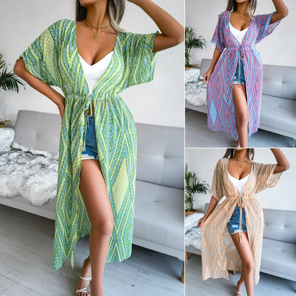 Beach Tunic Dress Woman's Swimsuit Cover Up Summer Ladies Elegant Belted Boho Vintage Print Long Pareos Beachwear women 2022
Beach Tunic Dress Woman's Swimsuit Cover Up Summer Ladies Elegant Belted Boho Vintage Print Long Pareos Beachwear women 2022