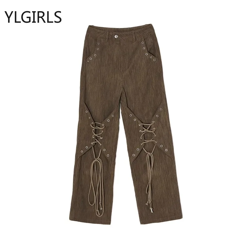 2023 Autumn Vintage Korean Retro High Street Low Waist Trousers Streetwear Fashion Bandage Flared Pants
2023 Autumn Vintage Korean Retro High Street Low Waist Trousers Streetwear Fashion Bandage Flared Pants