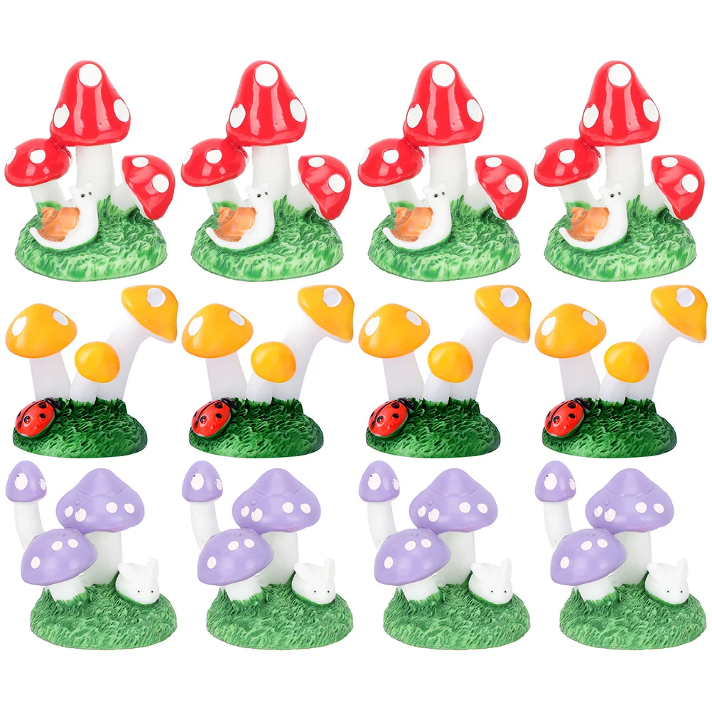 12 Pcs Mushroom Ornament Mini Decor Crafts Statue Miniature Bonsai Resin Decorations
12 Pcs Mushroom Ornament Mini Decor Crafts Statue Miniature Bonsai Resin Decorations