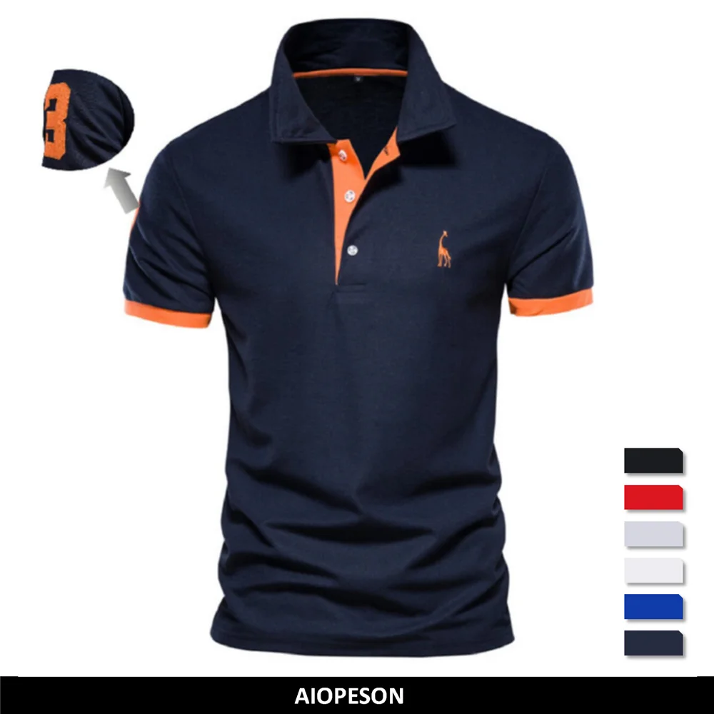

BabYoung hafty 35% bawełniane koszulki Polo dla mężczyzn dorywczo jednolity kolor Slim Fit męskie Polo nowa letnia moda marka