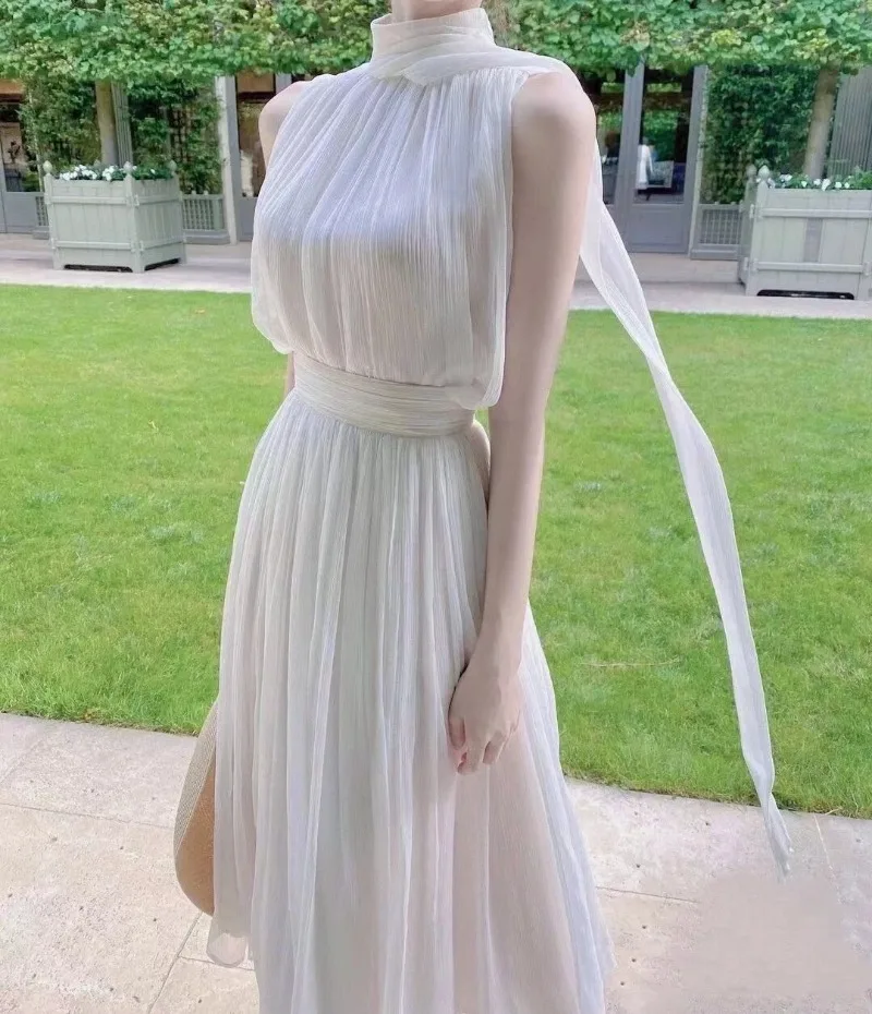Women's Maxi Dresses Vacation 2023 Summer Wrinkled Double Shoulder Belt Sleeveless Skirt Long Dress For Women Vestidos De Fiesta
Women's Maxi Dresses Vacation 2023 Summer Wrinkled Double Shoulder Belt Sleeveless Skirt Long Dress For Women Vestidos De Fiesta