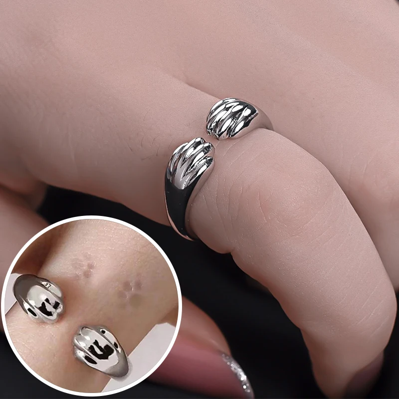 Cute Cat Paw Print Ring for Women Cat Claw Embrace Tightly Design Open Rings Gothic Trendy Finger Rings Gifts Anillos De Bodas
Cute Cat Paw Print Ring for Women Cat Claw Embrace Tightly Design Open Rings Gothic Trendy Finger Rings Gifts Anillos De Bodas