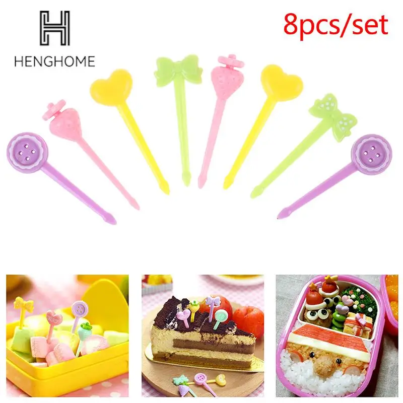8PCS/lot Mini Fruit Fork Bento Label Colorful Candy Strawberry Button Bow Cake Dessert Pick Toothpick Bento Lunches Party Decor
8PCS/lot Mini Fruit Fork Bento Label Colorful Candy Strawberry Button Bow Cake Dessert Pick Toothpick Bento Lunches Party Decor