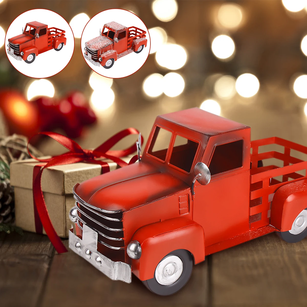 Vintage Red Truck Decor Handcrafted Red Metal Truck Car Farmhouse Truck Decorations Christmas Truck Model Ornaments for Table
Vintage Red Truck Decor Handcrafted Red Metal Truck Car Farmhouse Truck Decorations Christmas Truck Model Ornaments for Table