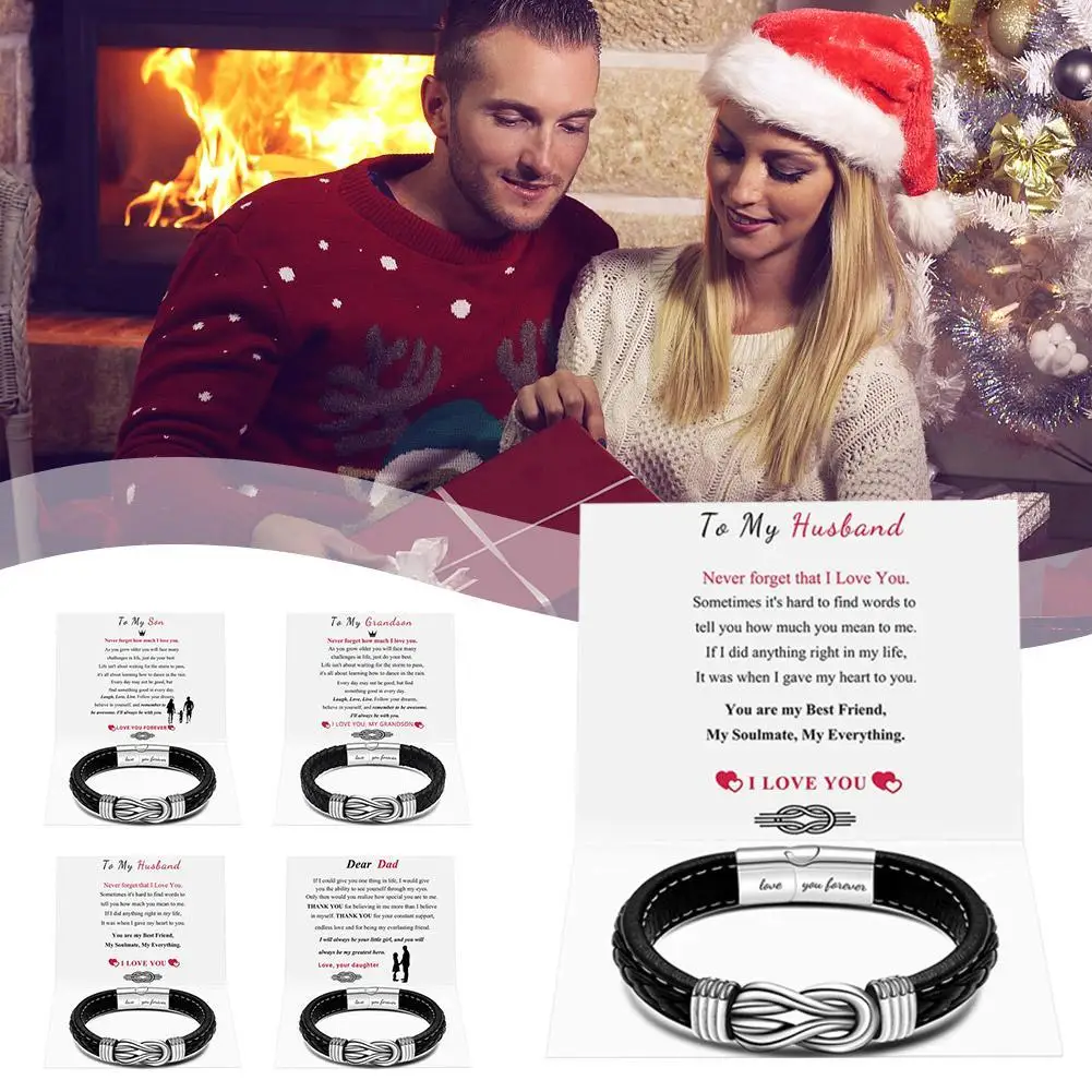 Leather Bracelet For Man Double Twist Stainless Steel Punk Black Bracelets Custom Name Magnet Clasps Bangle Men Fathers Day Gift
Leather Bracelet For Man Double Twist Stainless Steel Punk Black Bracelets Custom Name Magnet Clasps Bangle Men Fathers Day Gift