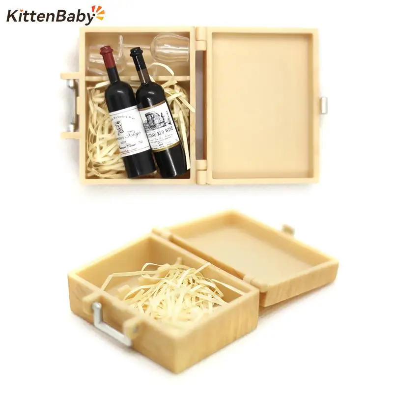 1 Set 1:12 Dollhouse Miniature Simulation Red Wine Bottle Wine Cup Wine Box Model Home Living Scene Decor Toy
1 Set 1:12 Dollhouse Miniature Simulation Red Wine Bottle Wine Cup Wine Box Model Home Living Scene Decor Toy