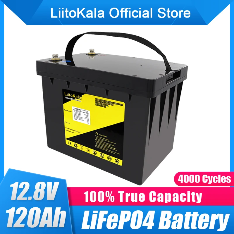 LiitoKala 12v 120ah Capacity lifepo4 12.8V battery solar battery pack RV Rechargeable Lithium Iron with bms for Outdoor camping
LiitoKala 12v 120ah Capacity lifepo4 12.8V battery solar battery pack RV Rechargeable Lithium Iron with bms for Outdoor camping