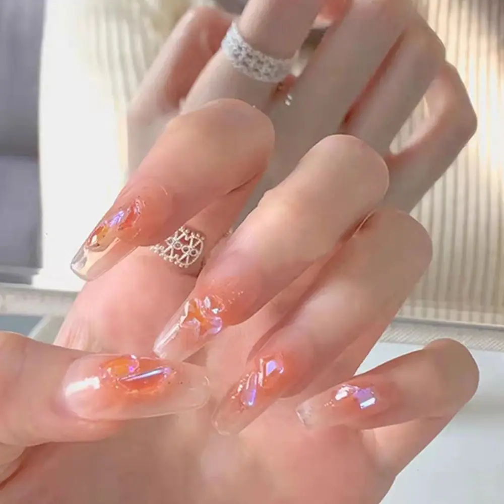 24pcs Nail Art Tips Long Paragraph Manicure Detachable Full Cover Gradient Glitter False Nails Fake Nail
24pcs Nail Art Tips Long Paragraph Manicure Detachable Full Cover Gradient Glitter False Nails Fake Nail