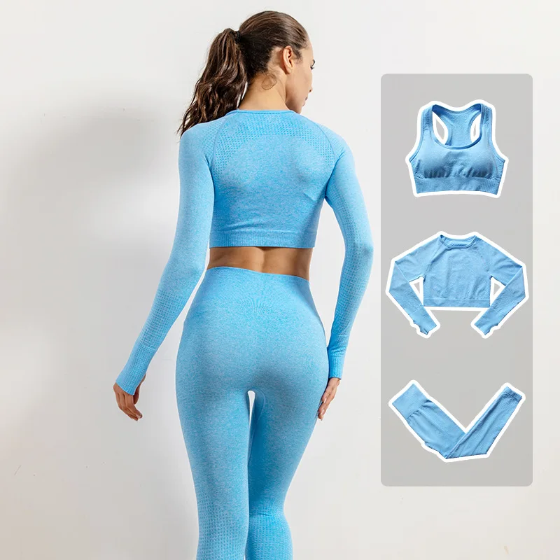 Monica 3 Pieces Women Yoga Set Fitness Bra Long Sleeve T-Shirt High Waist Hip Lift Leggings Casual Women Sportswear
Monica 3 Pieces Women Yoga Set Fitness Bra Long Sleeve T-Shirt High Waist Hip Lift Leggings Casual Women Sportswear