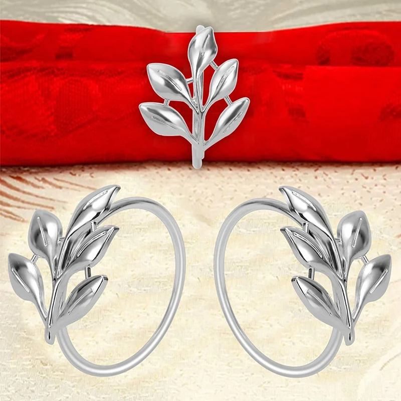 HOT-8PCS Leaf Napkin Rings Metal Silver Napkin Holder Table Napkin Rings For Dinning Table Parties Everyday
HOT-8PCS Leaf Napkin Rings Metal Silver Napkin Holder Table Napkin Rings For Dinning Table Parties Everyday