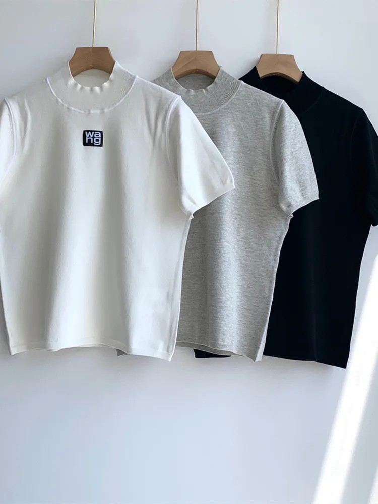 Women O-neck Letter Embroidery Knit Slim Tee 2022 New Thin Knitted Bottoming Pullover Fashion Female Knitwear T-Shirt
Women O-neck Letter Embroidery Knit Slim Tee 2022 New Thin Knitted Bottoming Pullover Fashion Female Knitwear T-Shirt