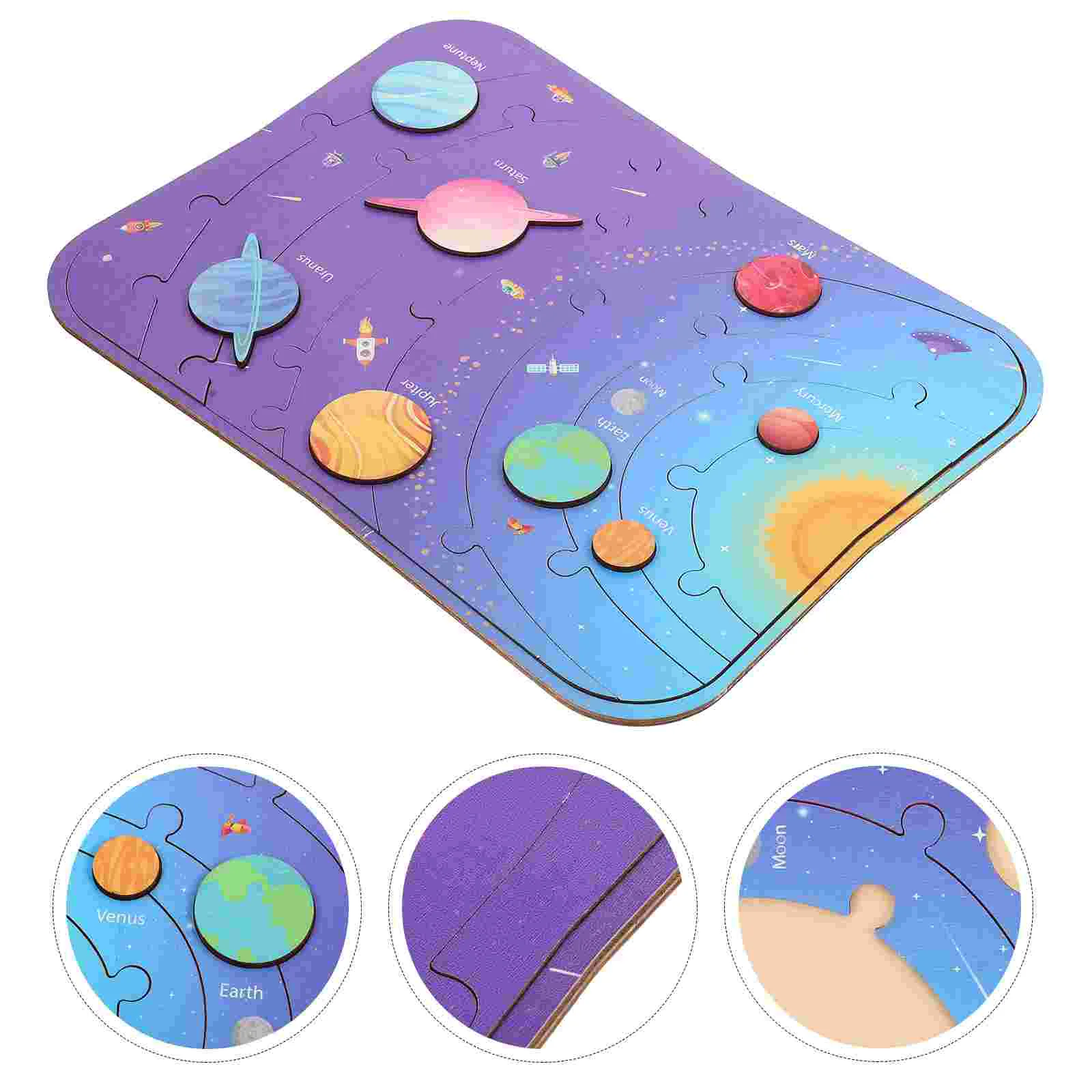 

Puzzle Kids Blocks Toys Puzzles Matching Toy Space Wooden Cognition Wood 3 Ages Toddler Solar Interactive System Kid Jigsaw