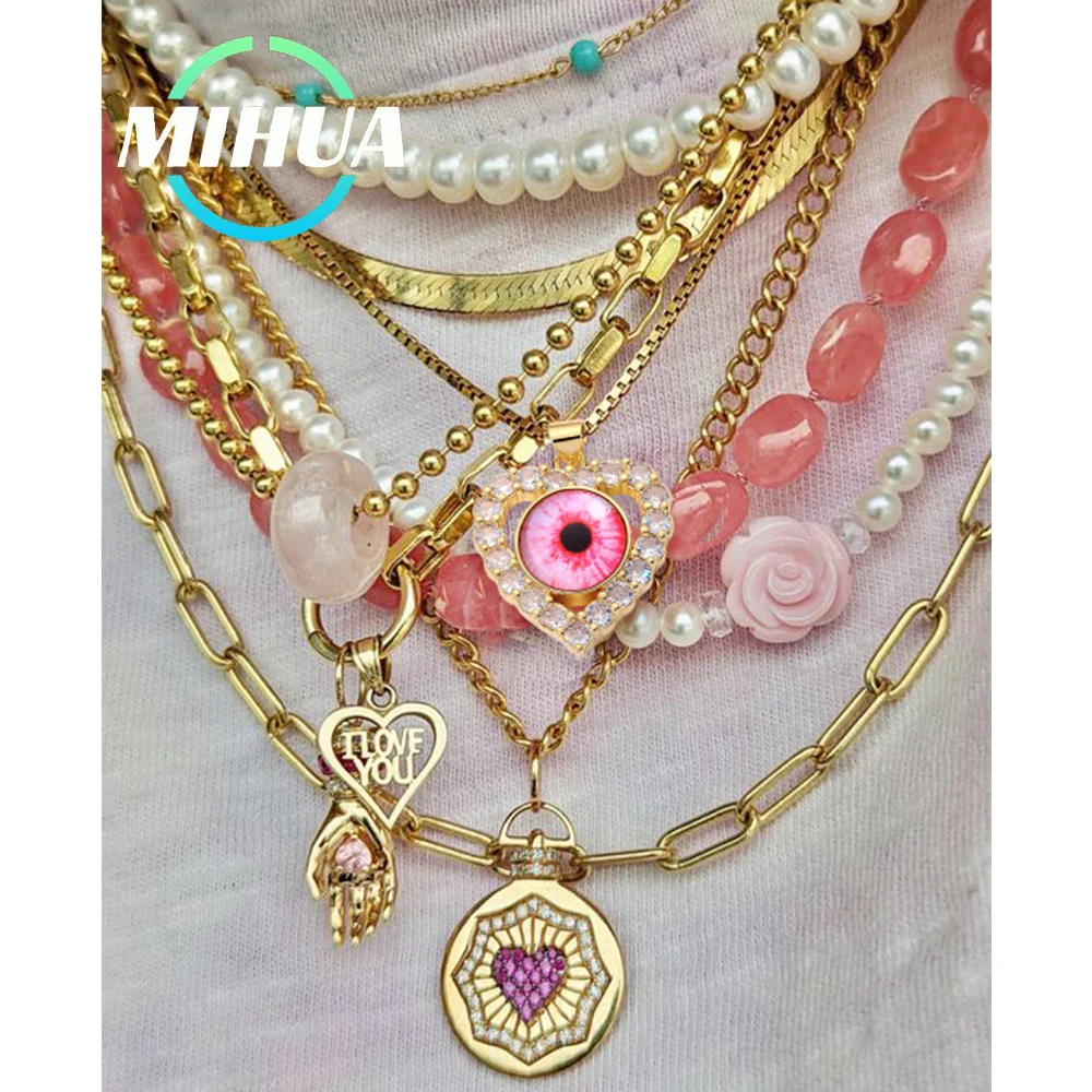 HUAMI Heart Shape Evil Eye Pendants Hollow Necklace Charms Turkish Blue Eye Diamond Necklace Jewelry DIY Making Accessories Gift
HUAMI Heart Shape Evil Eye Pendants Hollow Necklace Charms Turkish Blue Eye Diamond Necklace Jewelry DIY Making Accessories Gift